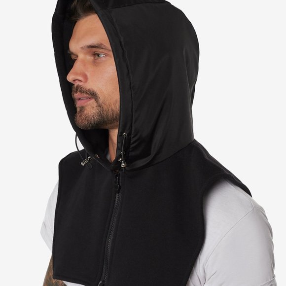 UNU Hooded Scarf Black Cotton Waterproof Balaclava Hat NWT - Picture 7 of 10